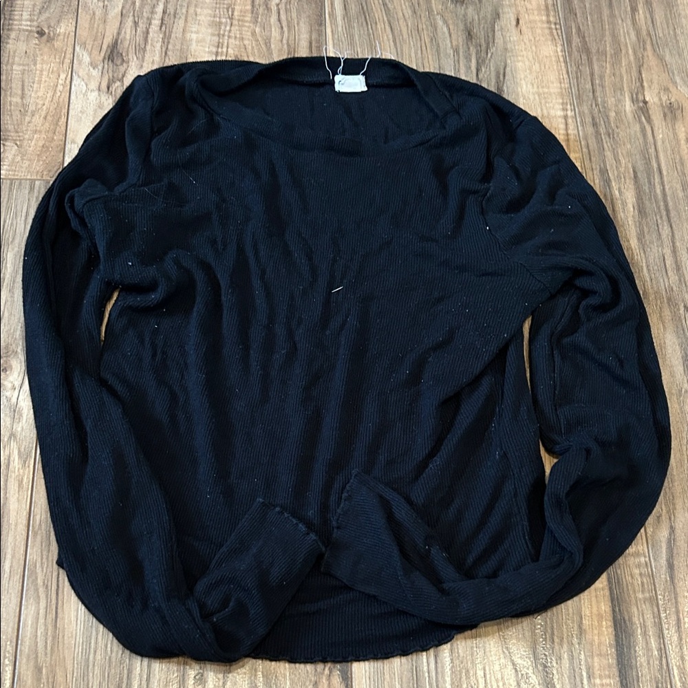 Garage Black Long Sleeve Top